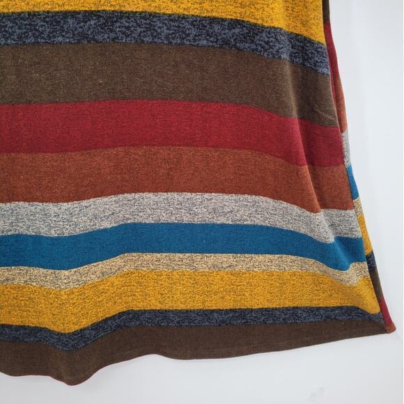 Robert Louis Striped Stretchy Boat Neck Scrunch Sleeve Midi ALine Dress - Picture 8 of 14